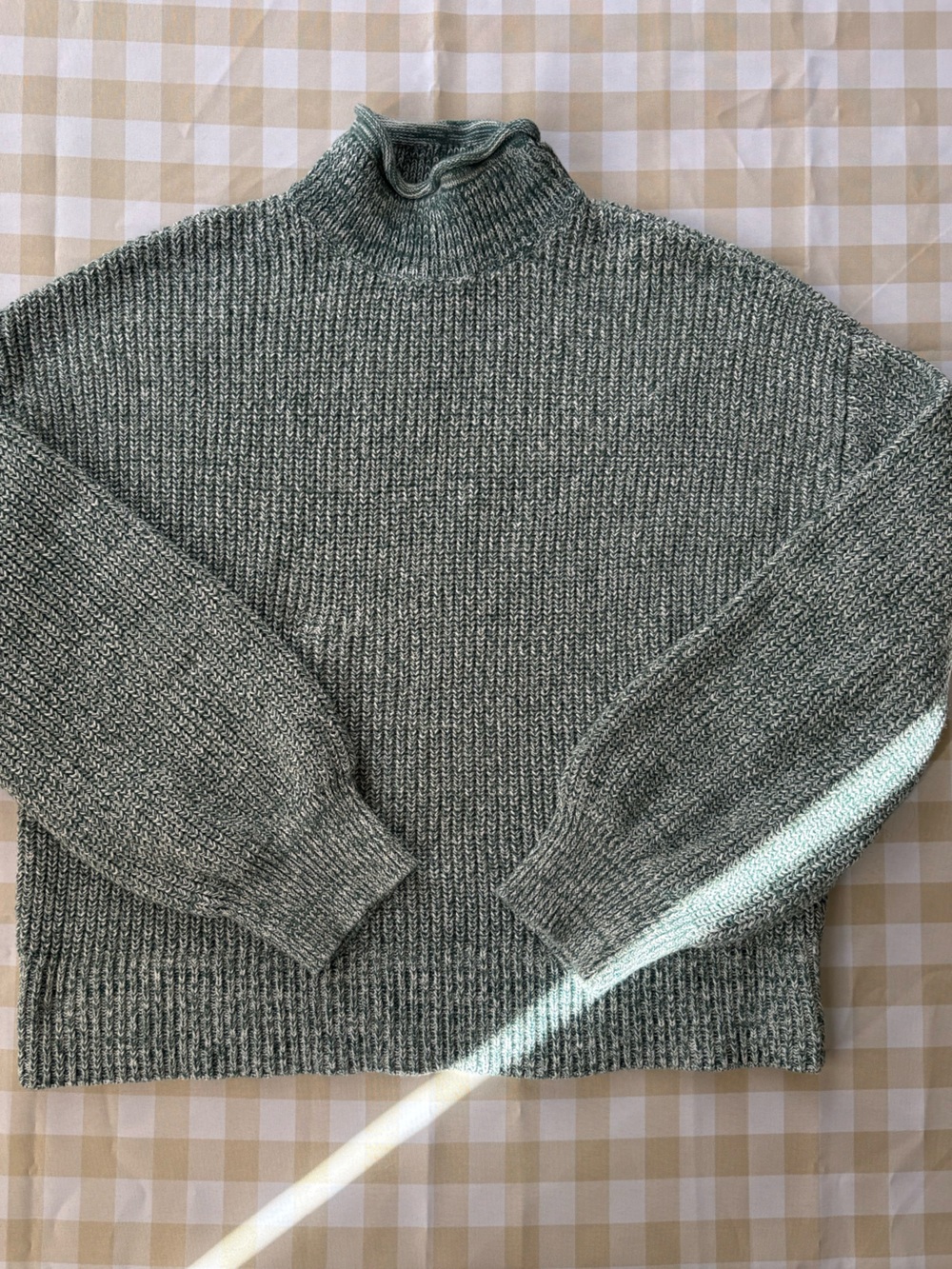 Old Navy Mint Green Mock Neck Sweater - Women's Ribbed Knit